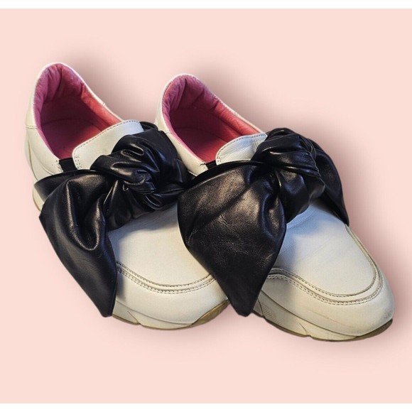 BLUMARINE 7 ITALIAN Sneakers Platform Low Top Athletic Shoes White Leather ITALY - Picture 2 of 12